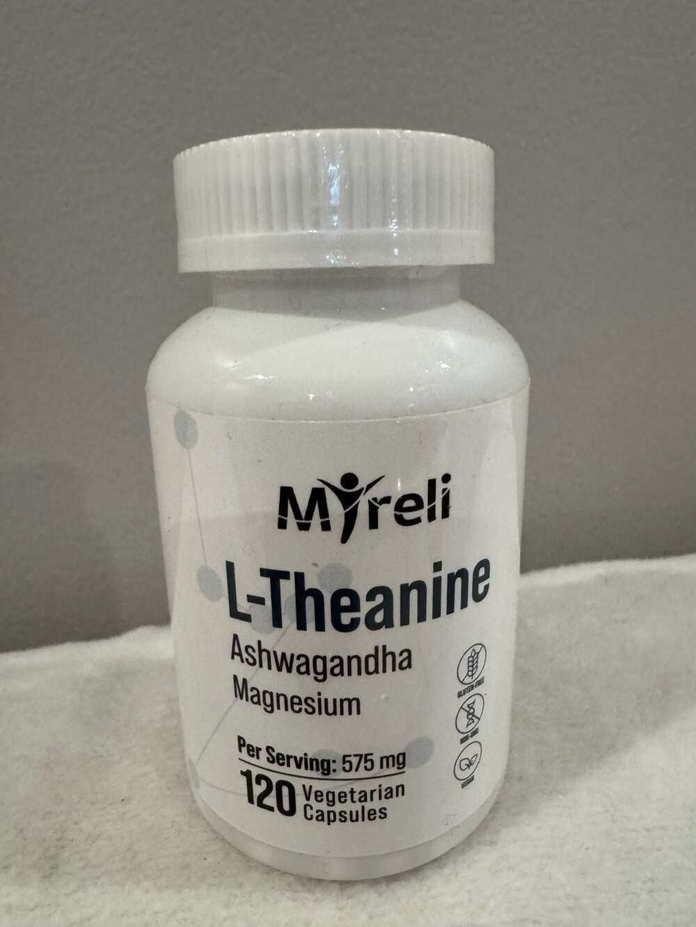 Myreli L-Theanine Ashwagandha Magnesium 120 Vegetarian Capsules